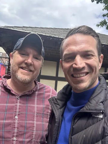Bruce Elia Jr. with a client after a successful home sale in New Jersey