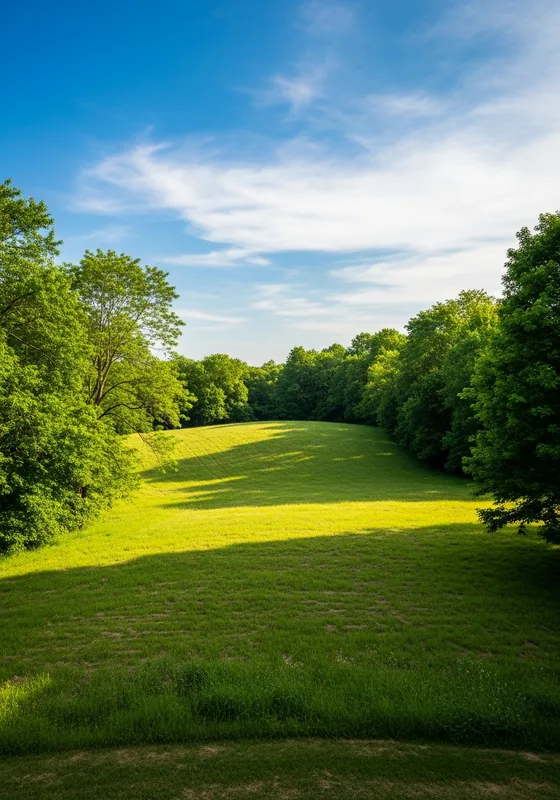 Open, buildable green New Jersey land bordered by mature trees under a clear blue sky — the kind of unapproved or approved parcel TRELIA helps property owners sell.