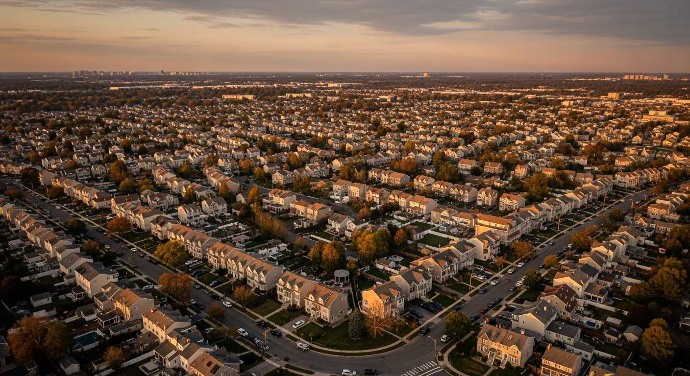 Dense NJ suburbs