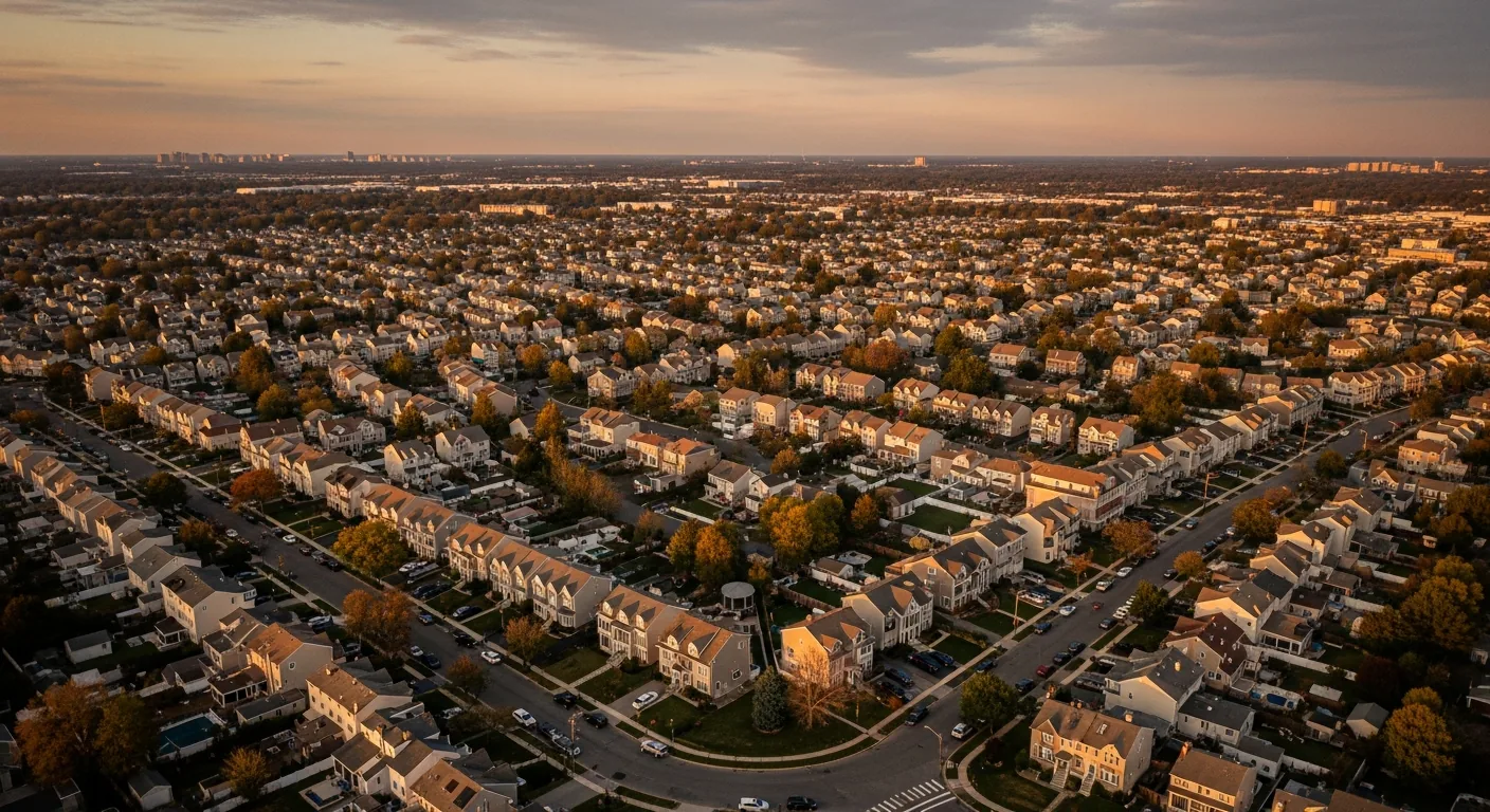 Dense NJ suburbs